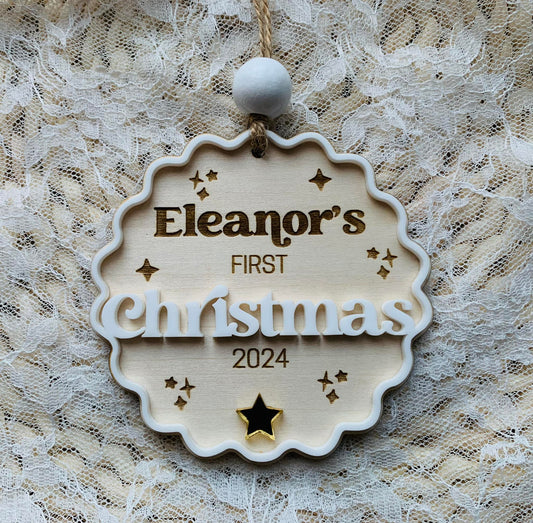 Personalized First Christmas Ornament