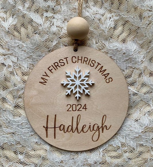 Personalized First Christmas Ornament