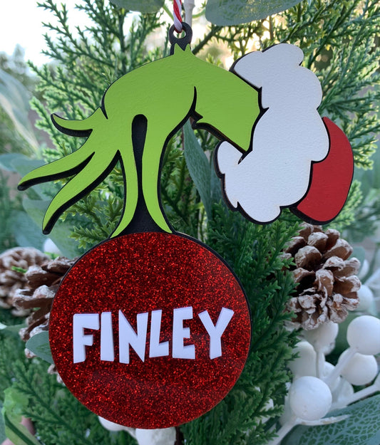 Personalized Grinch Ornament