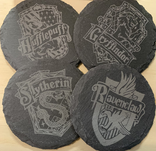 Slate Coasters - House crests