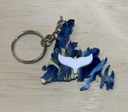 Keychain, Newfoundland with whale tail